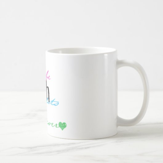 笑い愛は住んでいます コーヒーマグカップ (右)
