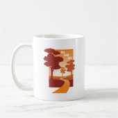 笑い愛は住んでいます コーヒーマグカップ (左)