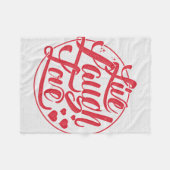 笑い愛は住んでいます フリースブランケット (正面(横))