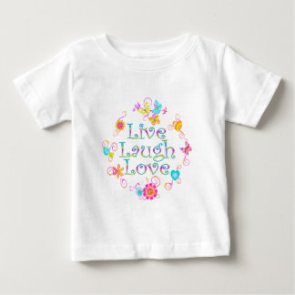 笑い愛は住んでいます ベビーTシャツ