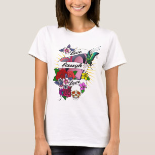 笑い愛入れ墨Tanktopは住んでいます Tシャツ