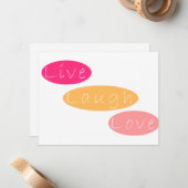 笑い愛文房具は住んでいます ノートカード (正面/裏面インサイチュ)