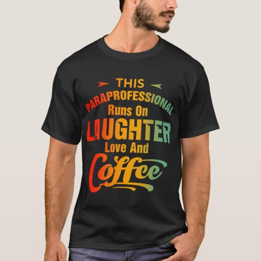 笑い愛走のコーヒーの対人専門家 Tシャツ (正面)