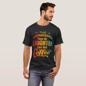 笑い愛走のコーヒーの対人専門家 Tシャツ (正面フル)