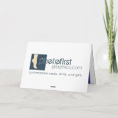 笑い愛青い母の日の挨拶状は住んでいます カード (裏面)