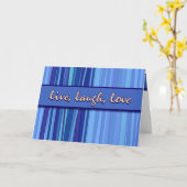 笑い愛青い母の日の挨拶状は住んでいます カード (黄色い花)