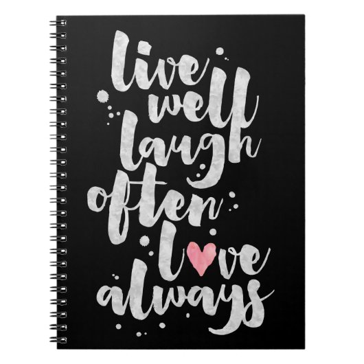 笑い愛-感動的なジャーナル--は住んでいます ノートブック (正面)