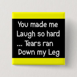 笑い懸命涙走を下腿おもしろい笑 缶バッジ