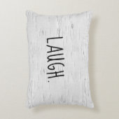 笑い文字オン樺の木ツリーアクセント枕 アクセントクッション (正面(垂直))