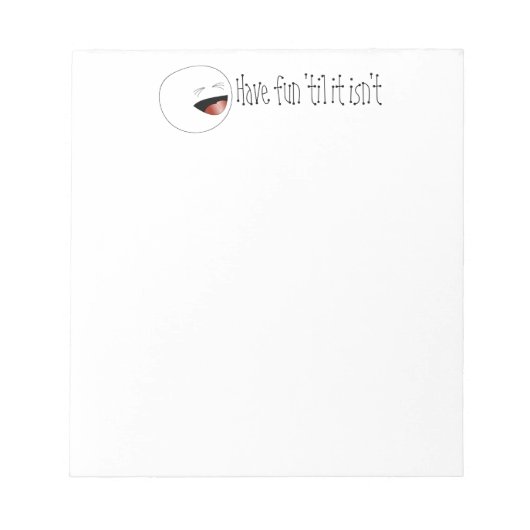 笑い棒フィギュア頭 ノートパッド (正面)