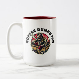 笑い楽しむながらコーヒーを飲む男性 ツートーンマグカップ