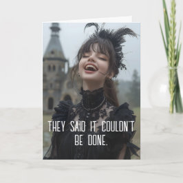 笑い満面のお祝いカード サンキューカード