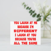 笑い物になる違うから ポストカード (スタンド正面)