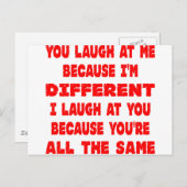 笑い物になる違うから ポストカード (正面/裏面)