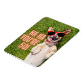 笑い犬50誕生日 マグネット (左側)