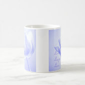 、笑い生きている、薄紫のチューリップ愛 モーフィングマグカップ (中央)