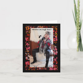 笑い糸のしわは？冗談あいさつカードなし カード