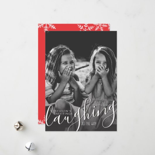 『笑い続ける季節の挨拶写真』 シーズンカード (正面/裏面インサイチュ)