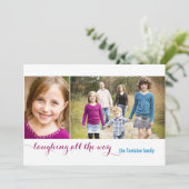 笑い続ける2フォトホリデーカード シーズンカード (スタンド正面)