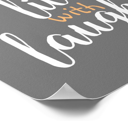 笑い言葉タイポグラフィで生きる ポスター (角)