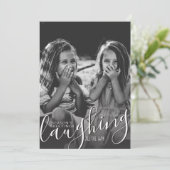 笑い転げる金ゴールド季節のごあいさつ写真 シーズンカード (スタンド正面)