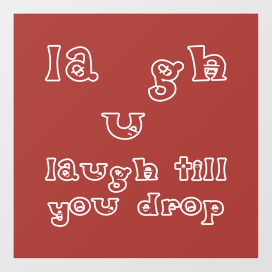 笑い過ぎて倒れる ウィンドウサイン (シート)