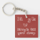 笑い過ぎて倒れる キーホルダー (正面)