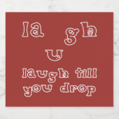 笑い過ぎて倒れる スパークリングワインラベル (シングルラベル)