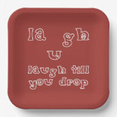 笑い過ぎて倒れる ペーパープレート (正面)