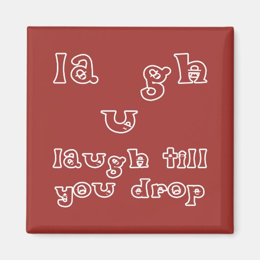 笑い過ぎて倒れる マグネット (正面)