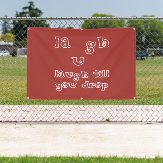 笑い過ぎて倒れる 横断幕 (インサイチュ)