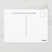 笑い馬おもしろい誕生日ユーモアカード ポストカード (裏面)