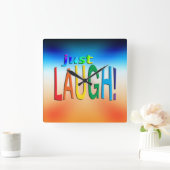 笑うだけ スクエア壁時計 (ホーム)