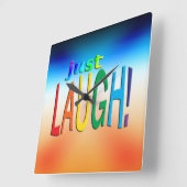 笑うだけ スクエア壁時計 (傾斜)