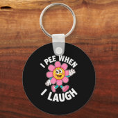 笑うとおしっこしちゃう お花のジョーク Funny Pun キーホルダー (正面)