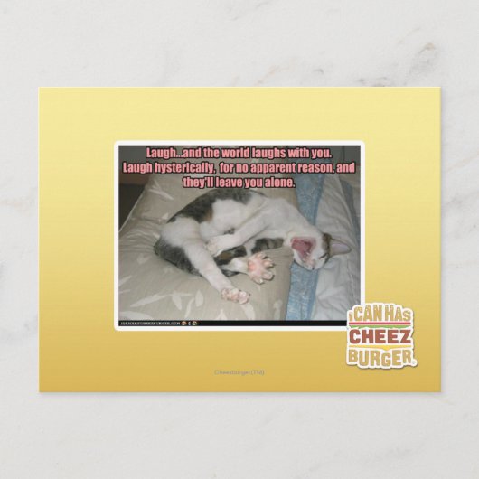 笑うと世間が笑う ポストカード (正面)