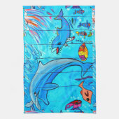 笑うイルカのキッチンタオル キッチンタオル (縦)