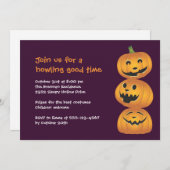 笑うカボチャのおもしろいかわいいハロウィーンの招待 招待状 (正面/裏面)