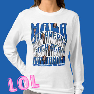 笑うカマラ長袖 Tシャツ