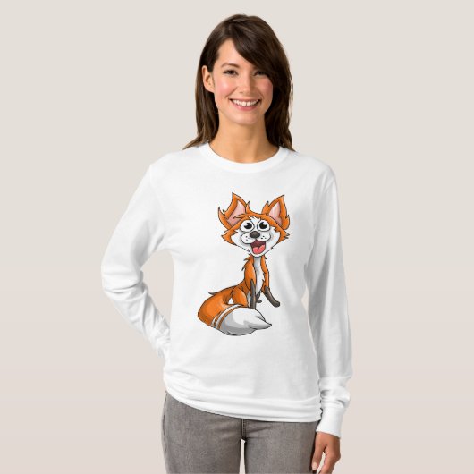 笑うキツネ Tシャツ (正面フル)