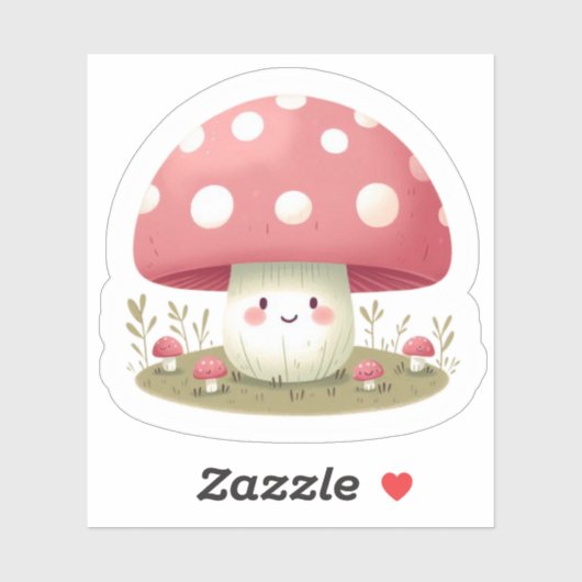 笑うキノコ シール (シート)