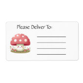 笑うキノコ ラベル (正面)