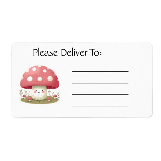 笑うキノコ ラベル (正面)