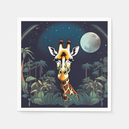 笑うキリン | スタンダードカクテルナプキン (正面)