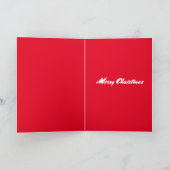 笑うクリスマスラットの挨拶カード カード (内部)