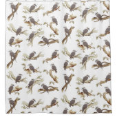 笑うコカブルラオーストラリアの鳥ユーカリ シャワーカーテン (正面)