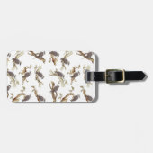 笑うコカブルラオーストラリアの鳥ユーカリ ラゲッジタグ (正面横)