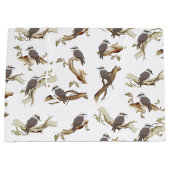 笑うコカブルラオーストラリアの鳥ユーカリ ラージペーパーバッグ (正面)