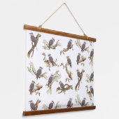 笑うコカブルラオーストラリアの鳥ユーカリ 吊り下げ型タペストリー (傾斜あり)