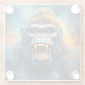 笑うゴリラ ガラスコースター (裏面)
